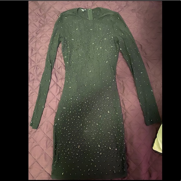 Transparent, black, sequined mini dress - Picture 1 of 1